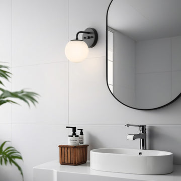 Louis Parisian Globe Metal/Frosted Glass Modern Contemporary LED Vanity